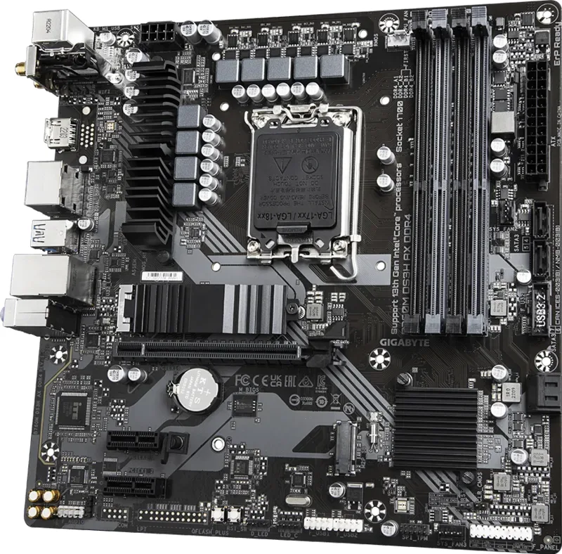 GIGABYTE B760M DS3H AX WIFI6E DDR4 HDMI TYPE-C DP PCIE 4.0 1700p mATX görsel 8