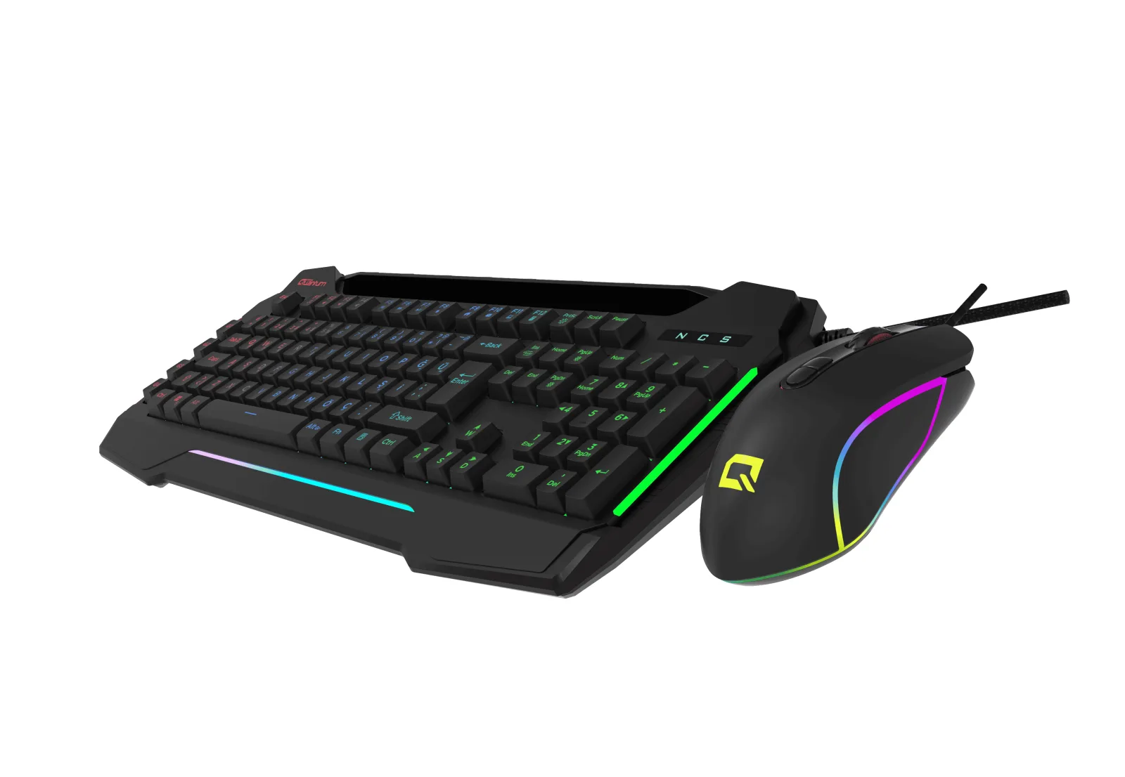 QUANTUM DualStrike Kablolu USB Q Trk RGB Gamıng Klavye -  Mouse Set görsel 7