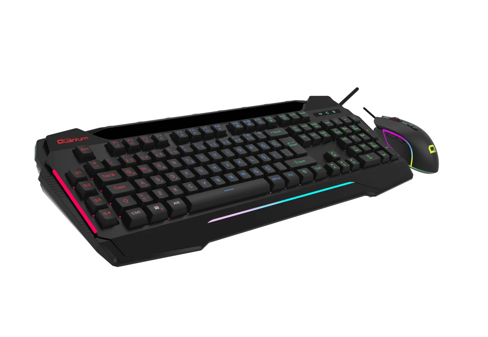 QUANTUM DualStrike Kablolu USB Q Trk RGB Gamıng Klavye -  Mouse Set görsel 6
