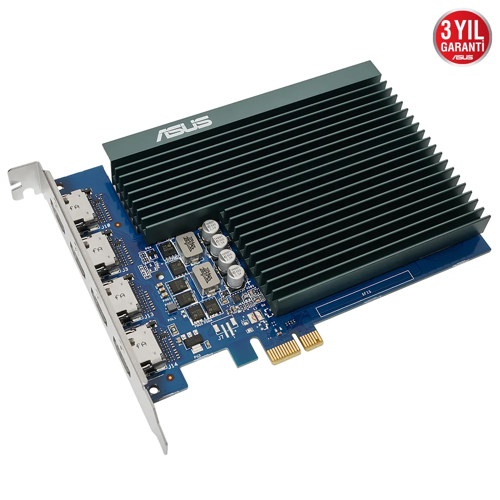 ASUS GT730 2GB 4H-SL-2GD5 GDDR5 64bit 4X HDMI PCIe 16X v2.0 Fansız görsel 3