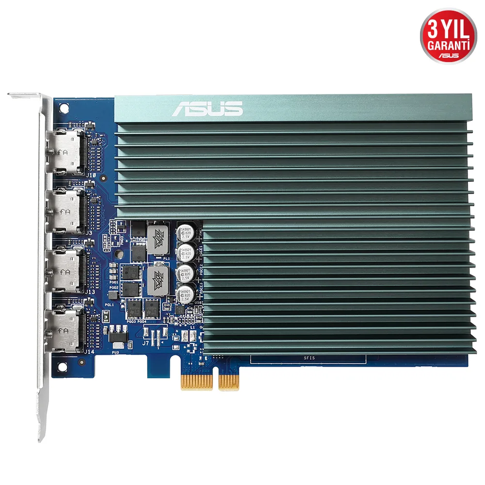 ASUS GT730 2GB 4H-SL-2GD5 GDDR5 64bit 4X HDMI PCIe 16X v2.0 Fansız görsel 4