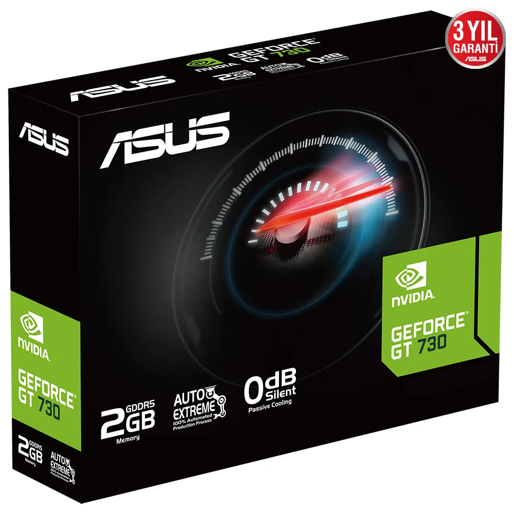 ASUS GT730 2GB 4H-SL-2GD5 GDDR5 64bit 4X HDMI PCIe 16X v2.0 Fansız