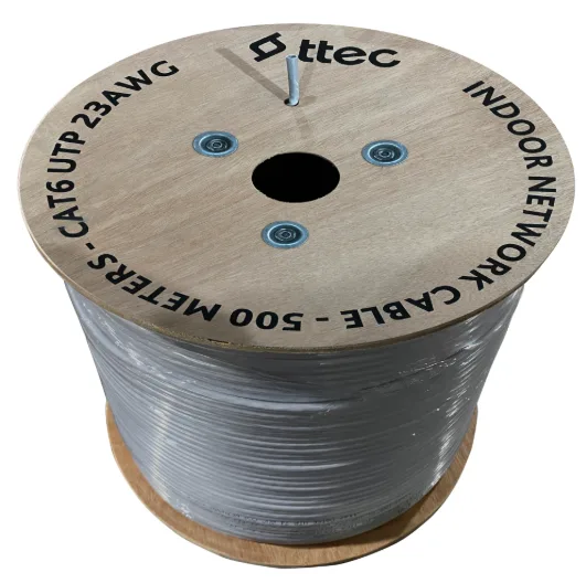 TTEC 500metre 23AWG Gri CCA CAT6 KBL-CAT6-23CCA/IN500 İç Mekan Kablo
