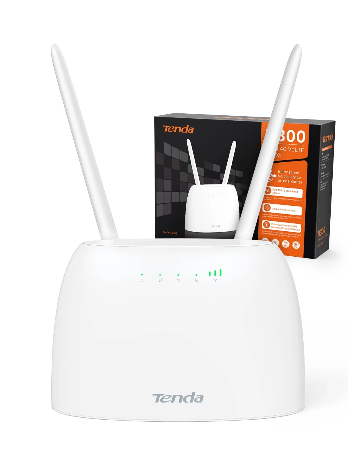 TENDA 4G06 Wıfı4 N300 4G VoLTE Router görsel 4