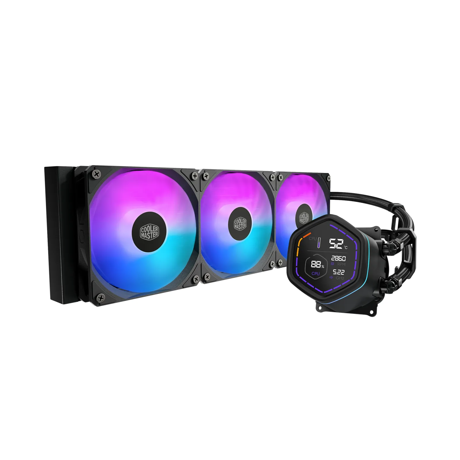 COOLERMASTER 360mm ML360 CORE Nex Digital MLX-D36M-A18PA-RD ARGB Sıvı Soğutmalı AM5-1851p İşlemci Fanı