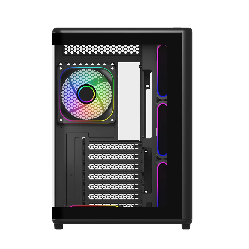 COOLERMASTER ELITE 600 Curve TG E600-KGNN-S02 7x12cm ARGB Siyah Gaming MıdTower PC Kasası görsel 4