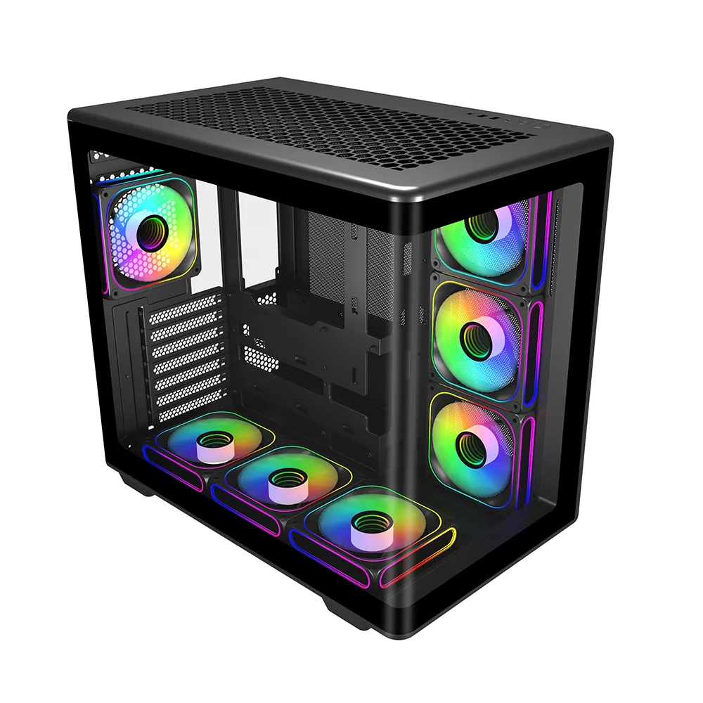 COOLERMASTER ELITE 600 Curve TG E600-KGNN-S02 7x12cm ARGB Siyah Gaming MıdTower PC Kasası görsel 5