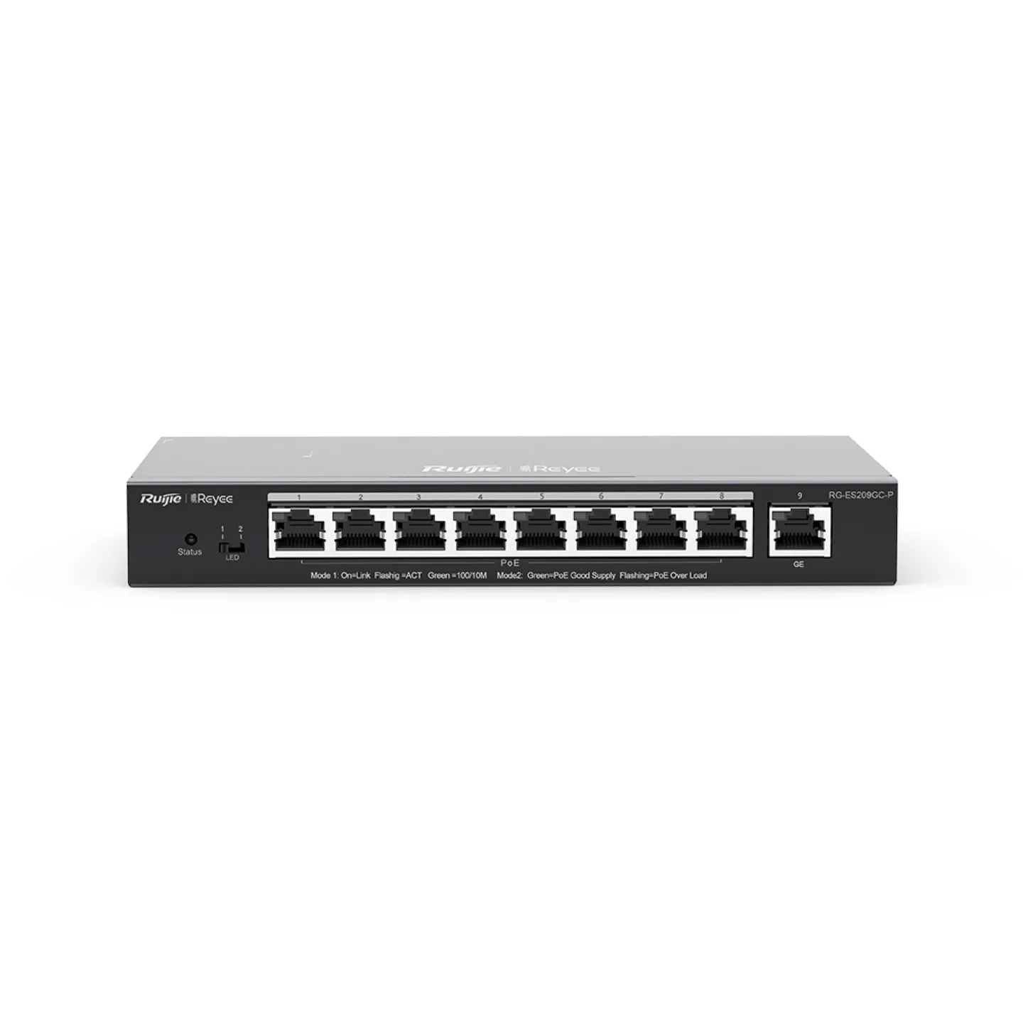 RUIJIE 8port 120w FULL PoE REYEE GIGABIT Yönetilebilir Switch Masaüstü RG-ES209GC-P