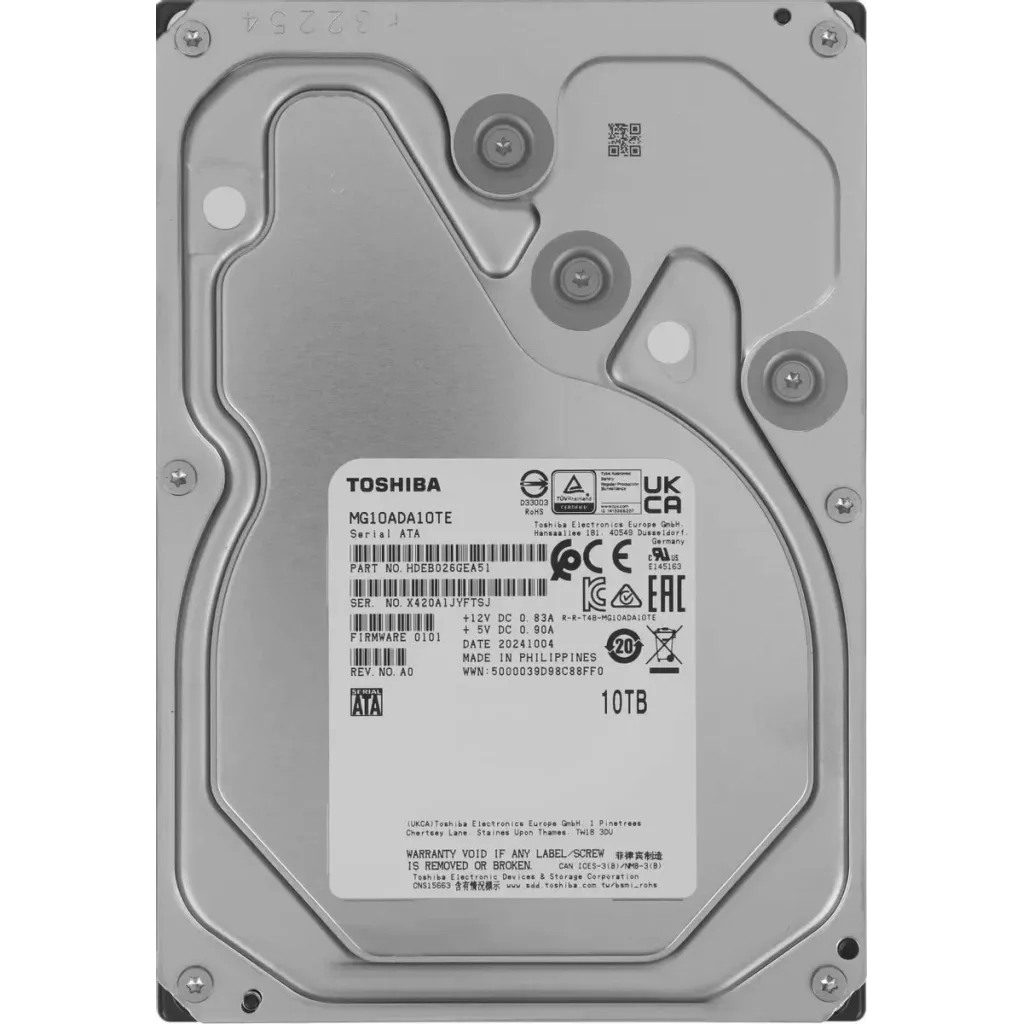 TOSHIBA 3.5" 10TB S300 MG10ADA10TE-V  7200 RPM 512MB SATA-3 Güvenlik Diski