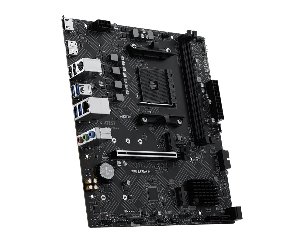 MSI Pro B550M-B DDR4 HDMI-DP PCIE 4.0 AM4 Matx görsel 3