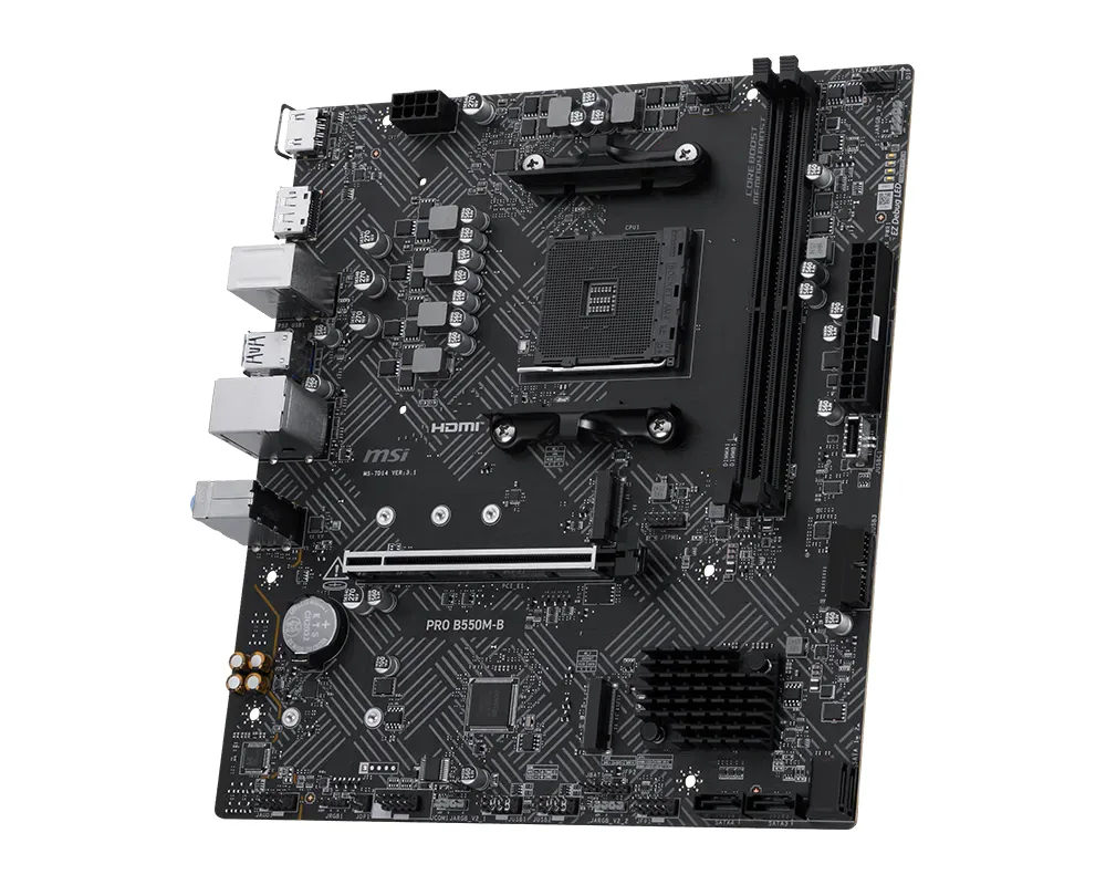 MSI Pro B550M-B DDR4 HDMI-DP PCIE 4.0 AM4 Matx görsel 2