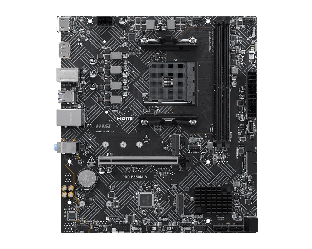 MSI PRO B550M-B DDR4 HDMI-DP PCIE 4.0 AM4 mATX