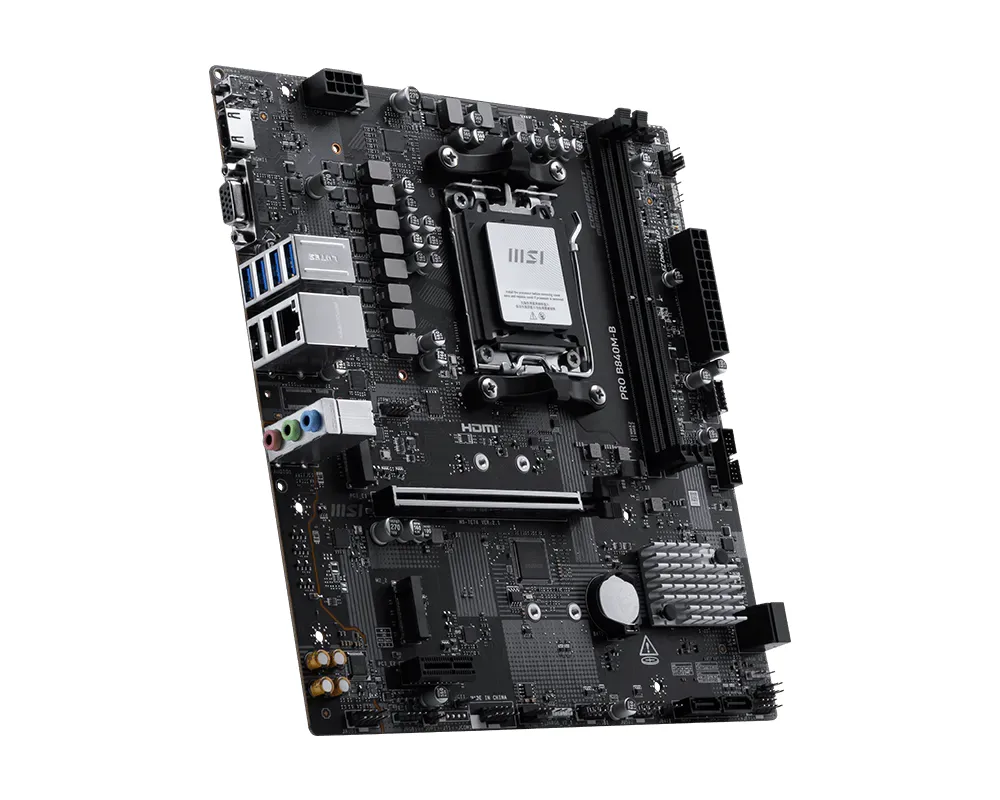 MSI Pro B840M-B DDR5 HDMI-VGA PCIE 4.0 AM5 Matx görsel 3