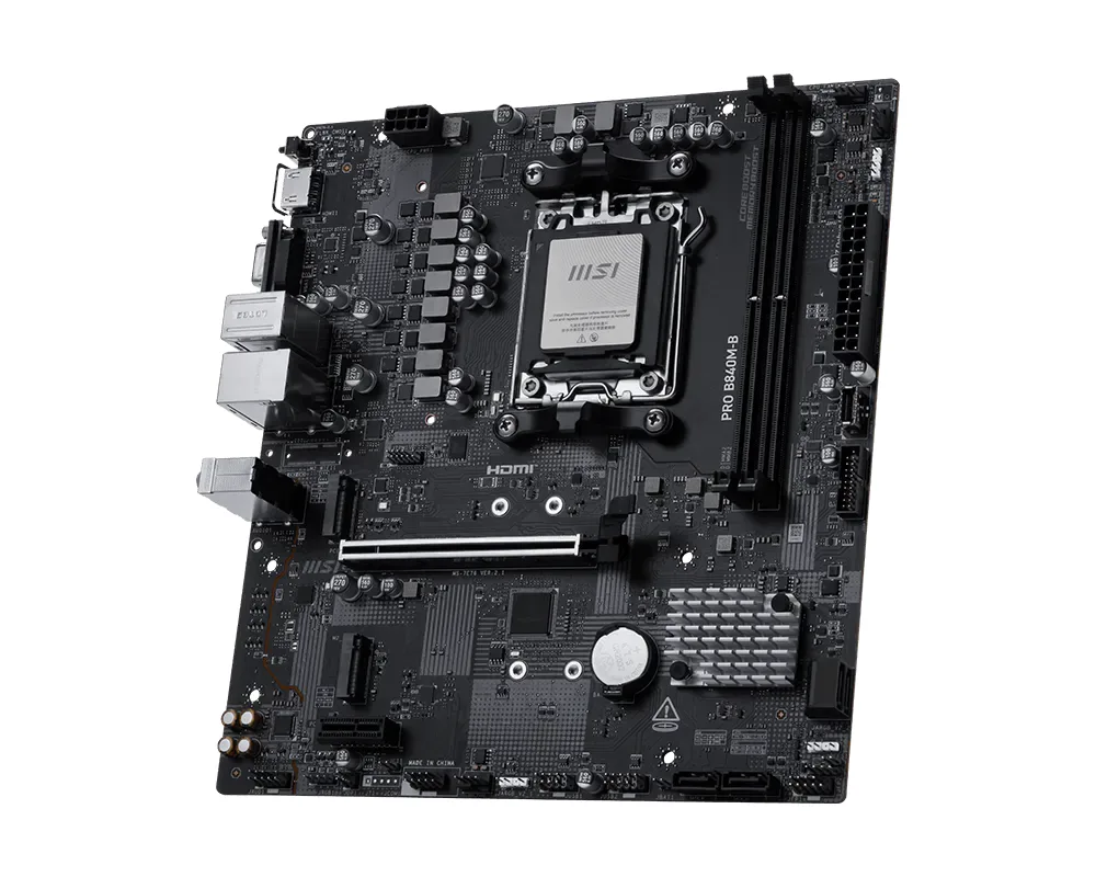MSI Pro B840M-B DDR5 HDMI-VGA PCIE 4.0 AM5 Matx görsel 4