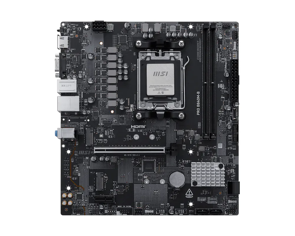 MSI Pro B840M-B DDR5 HDMI-VGA PCIE 4.0 AM5 Matx görsel 5
