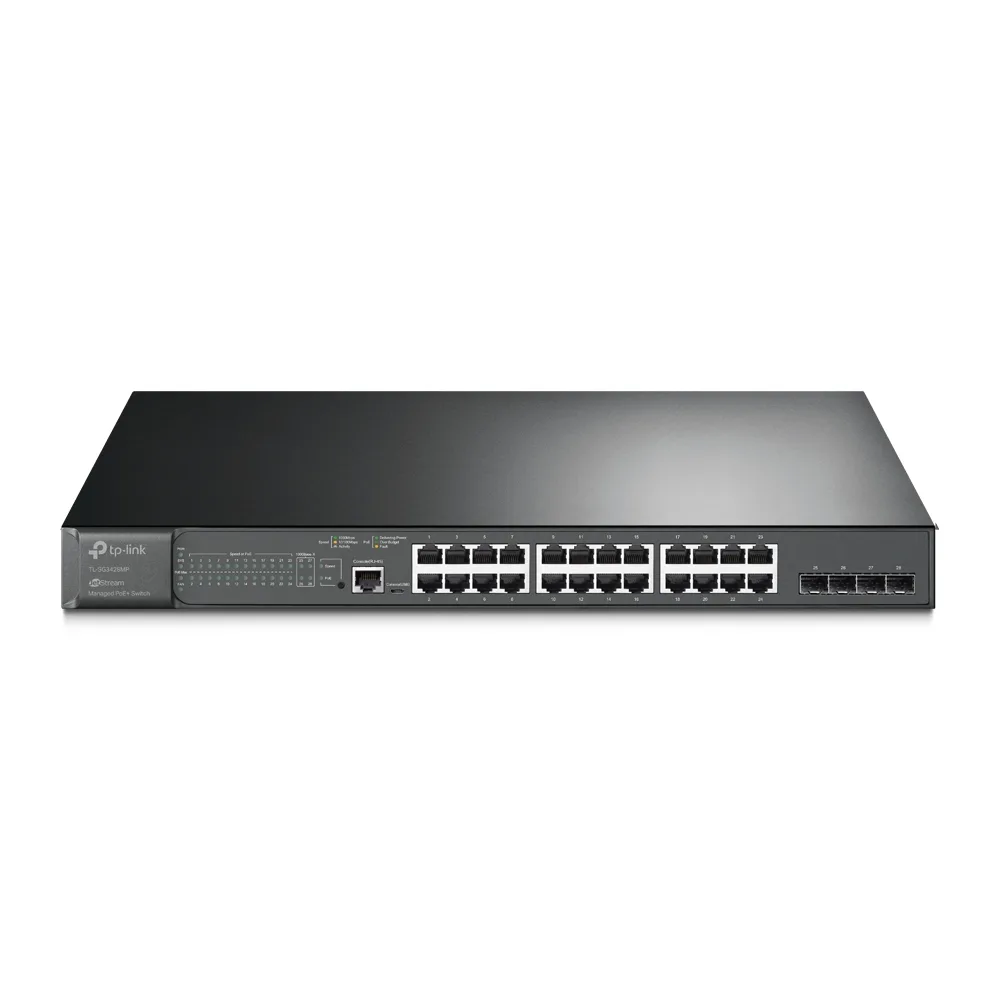TP-LINK OMADA 24port 384w PoE+ 4xSFP GIGABIT  Yönetilebilir Switch TL-SG3428MP