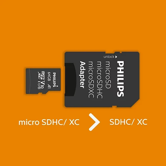 PHILIPS MicroSD 64GB FM64MP45B/00 Class10 Hafıza Kartı görsel 5