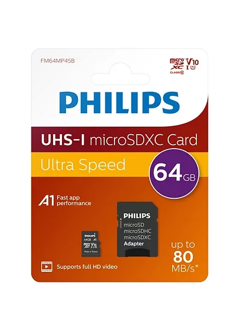 PHILIPS MicroSD 64GB FM64MP45B/00 Class10 Hafıza Kartı görsel 6
