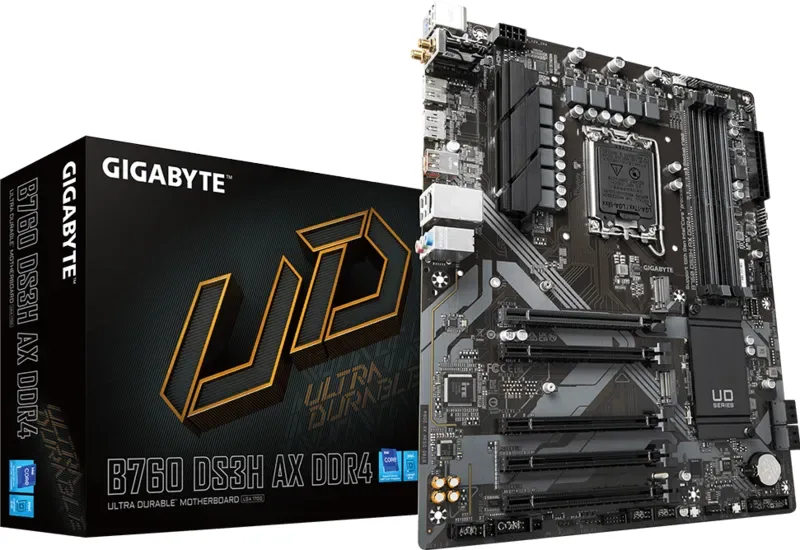 GIGABYTE B760 DS3H Ax WIFI6E DDR4 HDMI-DP PCIE 4.0 1700p ATX görsel 6
