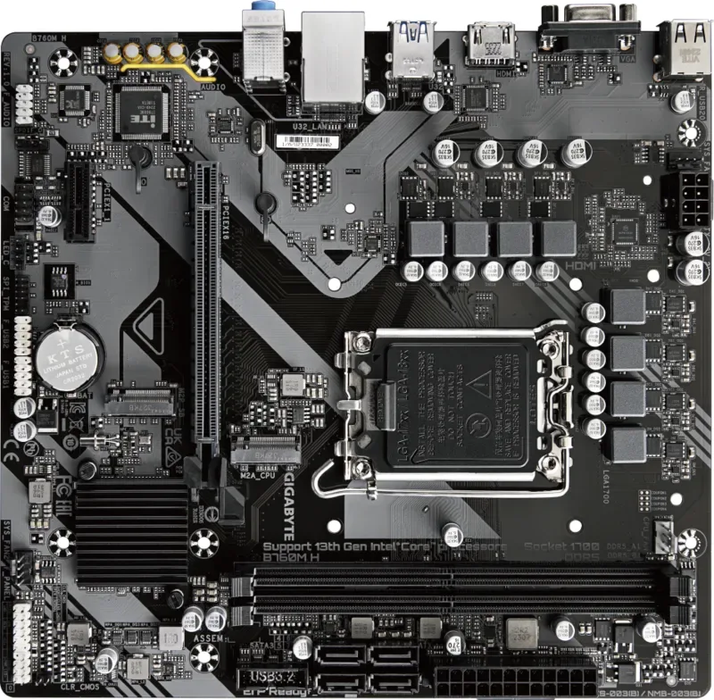 GIGABYTE B760M-H DDR5 VGA-HDMI PCIe 4.0 1700p Matx görsel 2