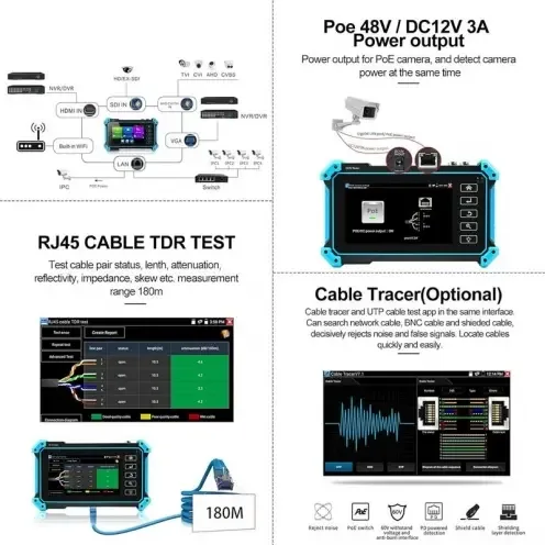 UPTECH 5.4" IPS Dokunmatik AIO CCTV Test Cihazı IPC-5100C Plus görsel 6