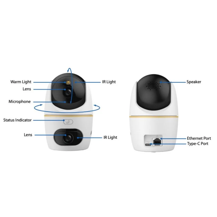 DAHUA 5MP Küp 3.6mm PT IP Kamera IPC-HPT1539DD-STW-5E2 görsel 5