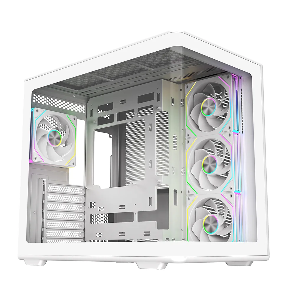 COOLERMASTER 850W 80+ GOLD ELITE 600 Curve TG E600-WGNN85-S01 4x12cm ARGB Beyaz Gaming MıdTower PC Kasası görsel 6