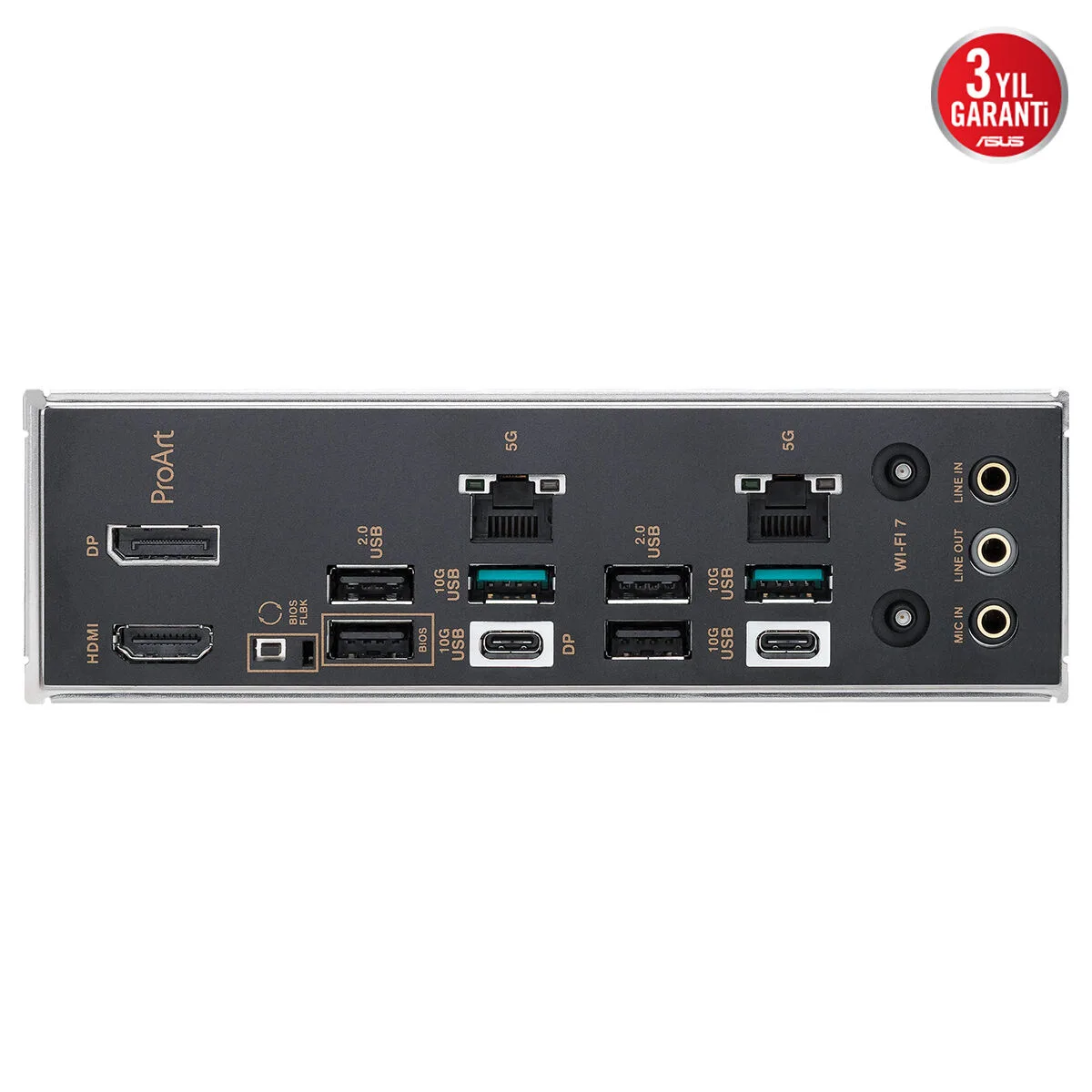 ASUS Proart B850-CREATOR WIFI Neo DDR5 HDMI DP PCI 5.0 AM5 ATX görsel 3