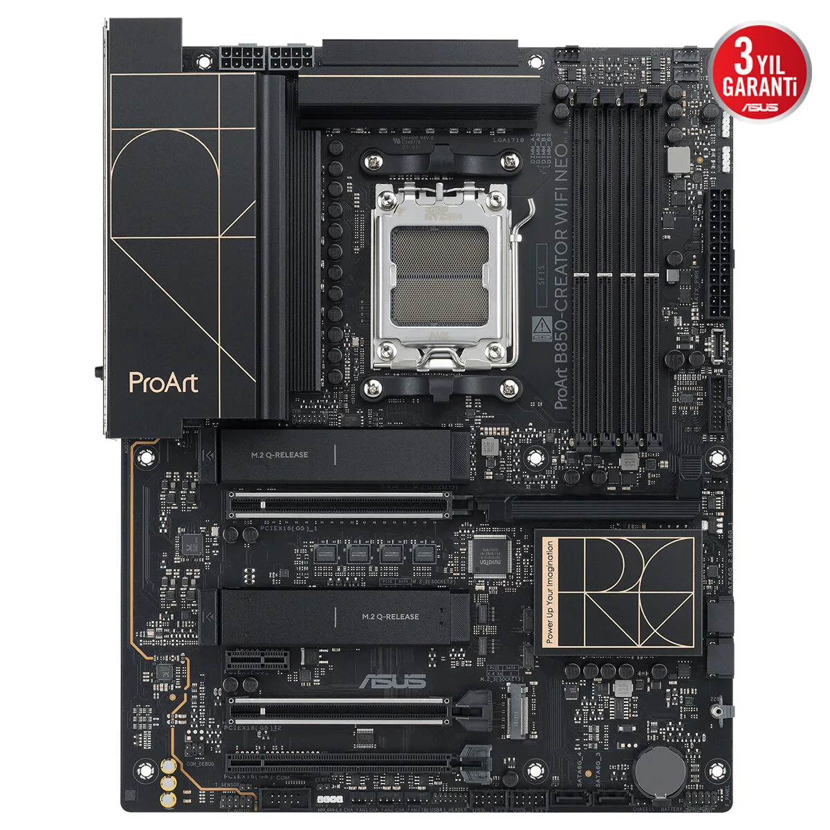 ASUS Proart B850-CREATOR WIFI Neo DDR5 HDMI DP PCI 5.0 AM5 ATX görsel 11