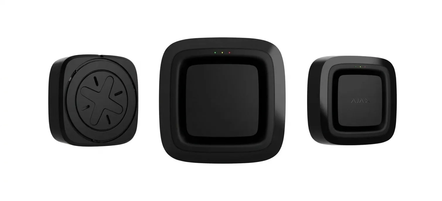 AJAX EN54 FireProtect Kablosuz Flaşörlü Yangın Sireni Siyah
