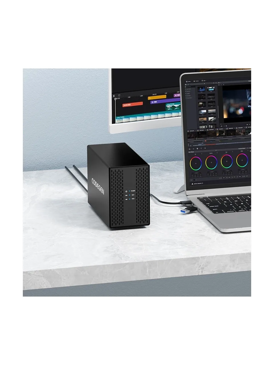 CODEGEN 2.5,3.5" USB 3.0 CDG-HDC-35DUO Sata Harddisk Kutusu