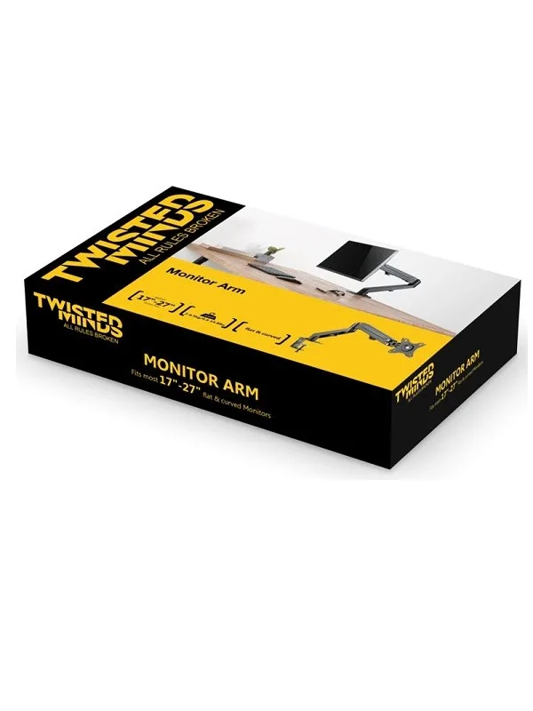 TWISTED Minds 17"-27" TM-25-C06 Gaz Amortisörlü 1-kollu Monitör Askı Aparatı
