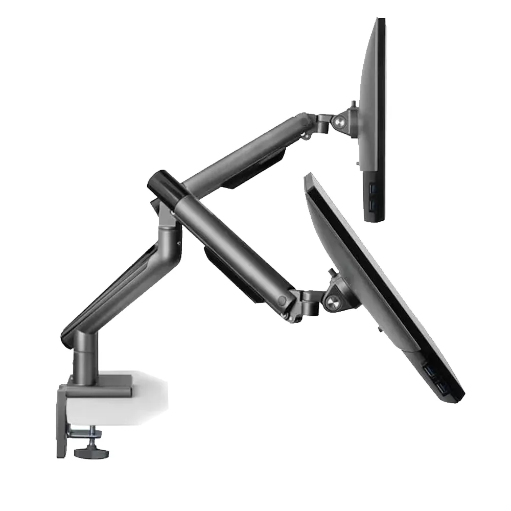 TWISTED Minds 17"-32" TM-49-C012-G Amortisörlü 2-kollu Premium Slim Monitör Askı Aparatı görsel 2