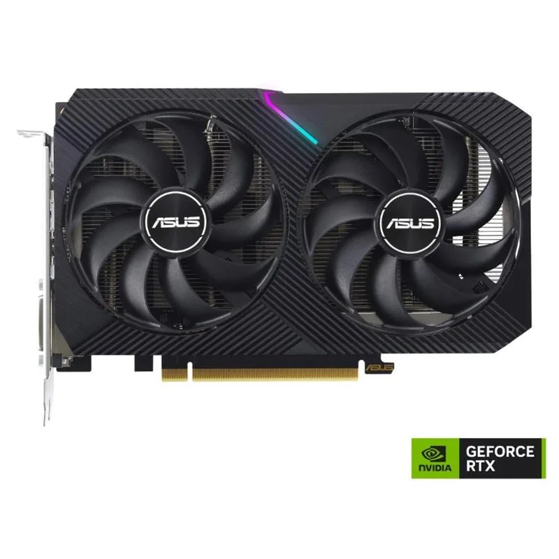 ASUS RTX3050 8GB Dual RTX3050-O8G-V2 GDDR6 128bit HDMI DP PCIe 4.0 görsel 2