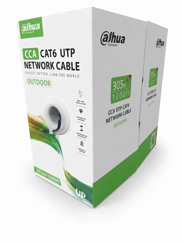 DAHUA 305metre 23AWG Siyah CCA CAT6 PFM922I-6UN-C