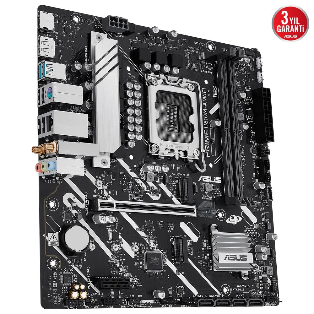 ASUS Prime H810M-A WIFI6E DDR5 HDMI PCIE 4.0 1851p Matx görsel 4