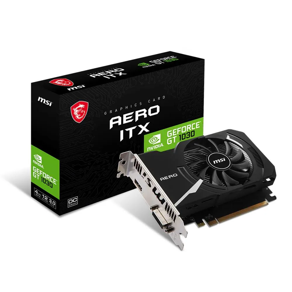 MSI 4GB GT1030 Aero Itx 4GD4 Oc DDR4 64bit HDMI-DVI PCIE 3.0 görsel 4