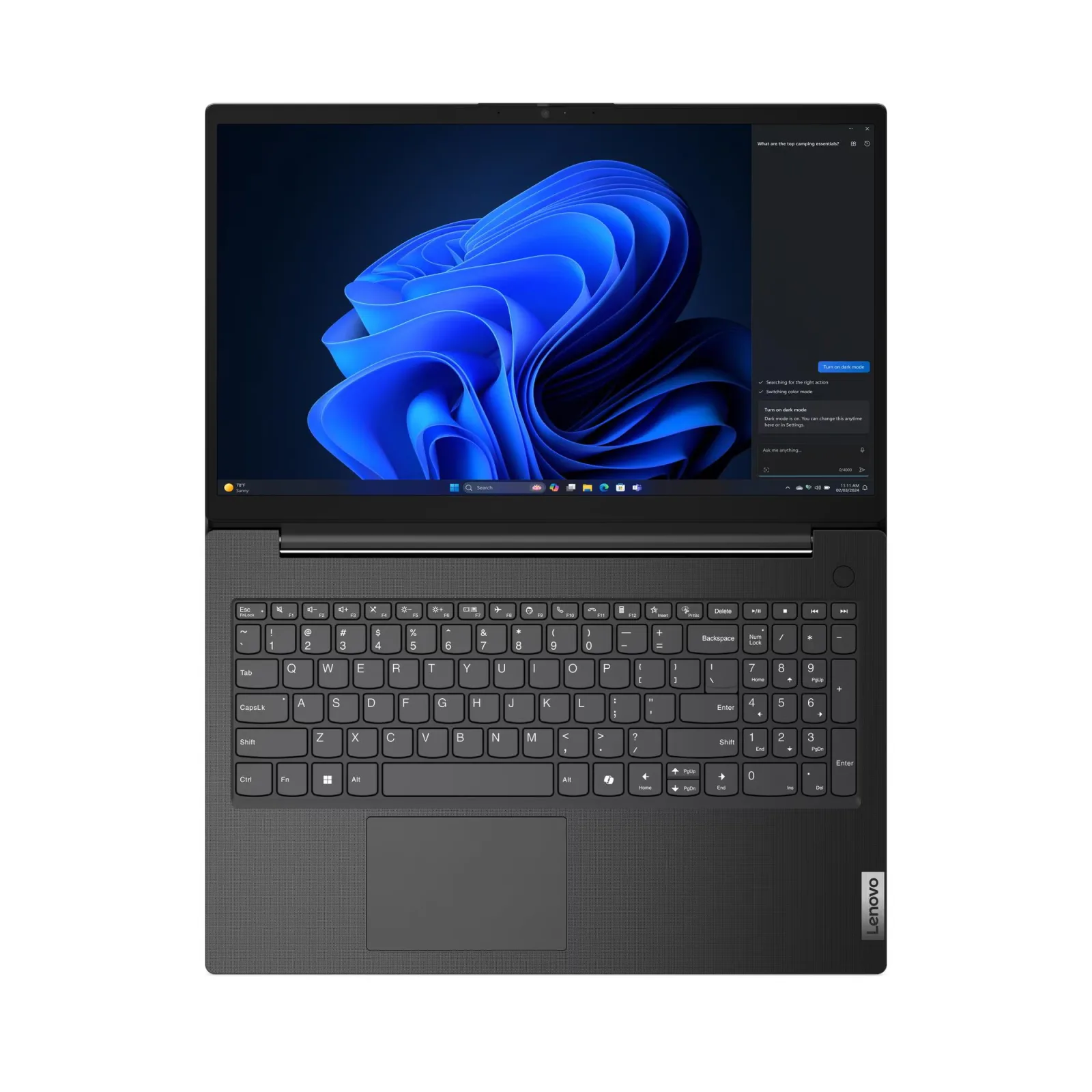LENOVO 15.6" Core İ5 13420H - 8GB DDR5 - 512GB M2 NVME Fdos / V15 G5 Irl 83GW007YTX görsel 3