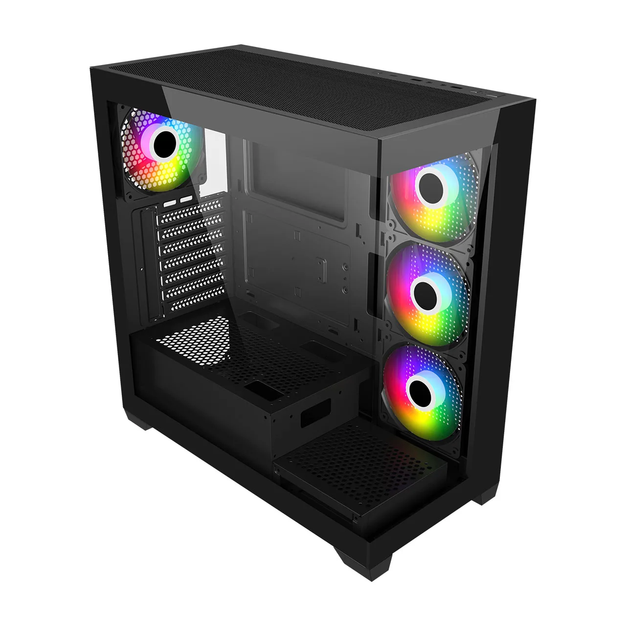 FSP 750W Gen5 M340 GAMING Siyah ATX Pc Kasası görsel 2