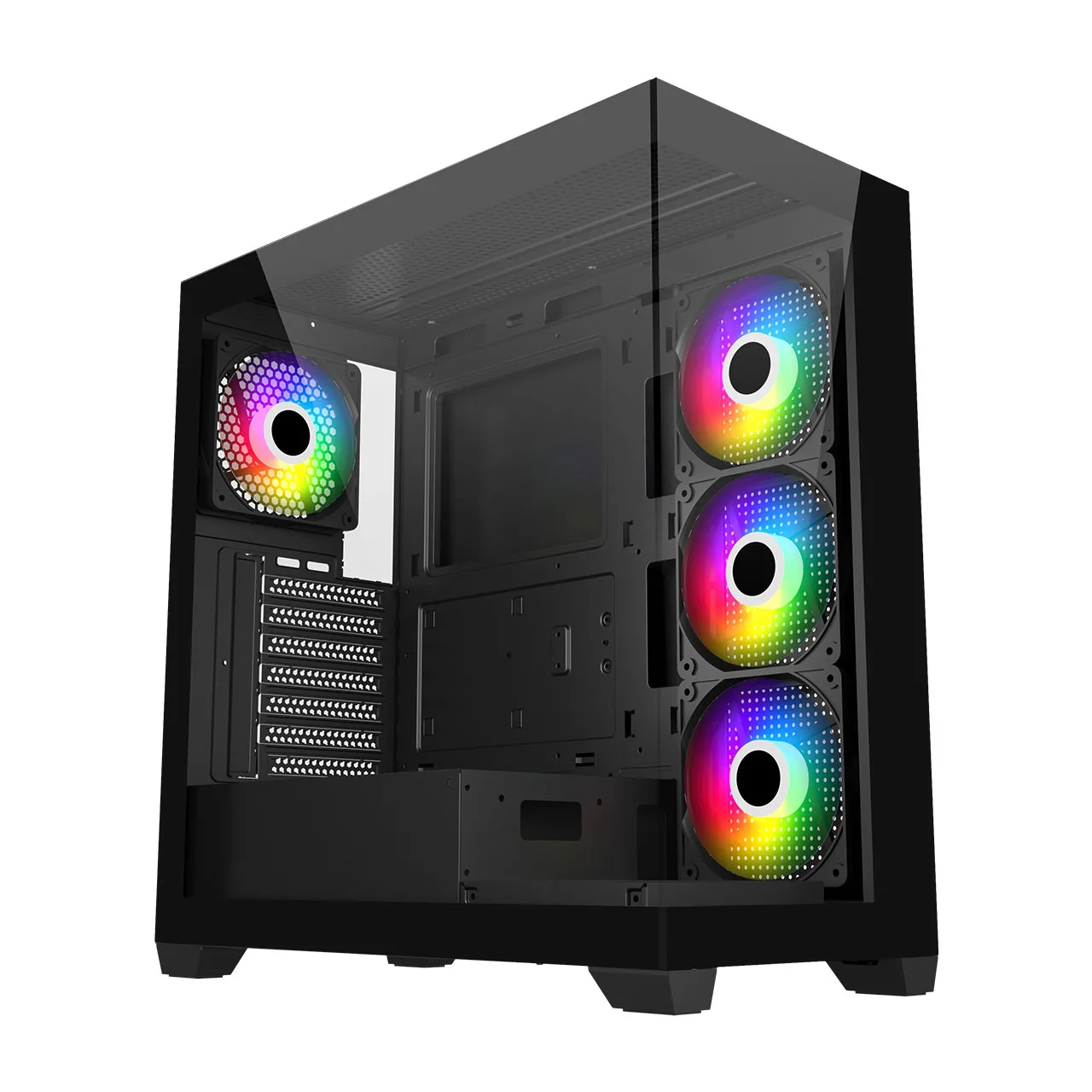 FSP 850W Gen5 M340 GAMING Siyah ATX Pc Kasası görsel 3