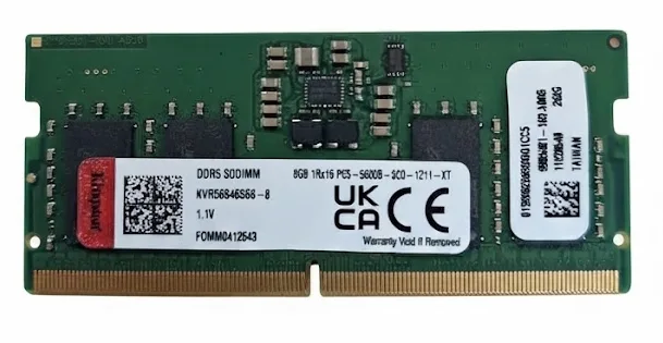 KINGSTON 8GB DDR5 5600MHZ CL46 Notebook RAM Value KF7YCY-MID-K