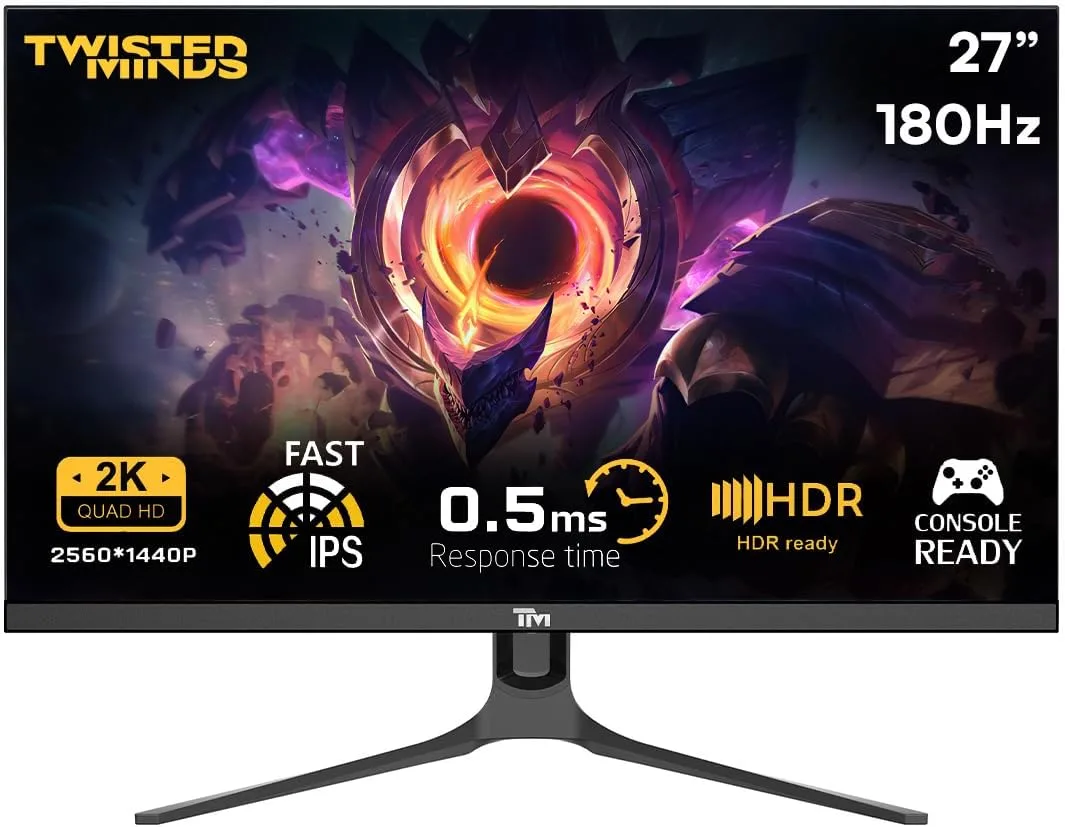 TWISTED 27" IPS TM27QHD180IPS 0.5ms 180Hz HDMI-DP Gaming Monitör (2560X1440) (kutu açık / outlet) görsel 6
