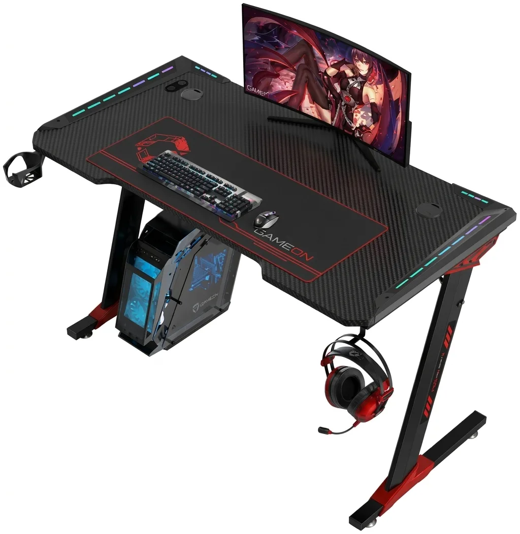 GAMEON RAPTOR II SERİSİ Z Şekilli RGB Oyuncu Masası görsel 3