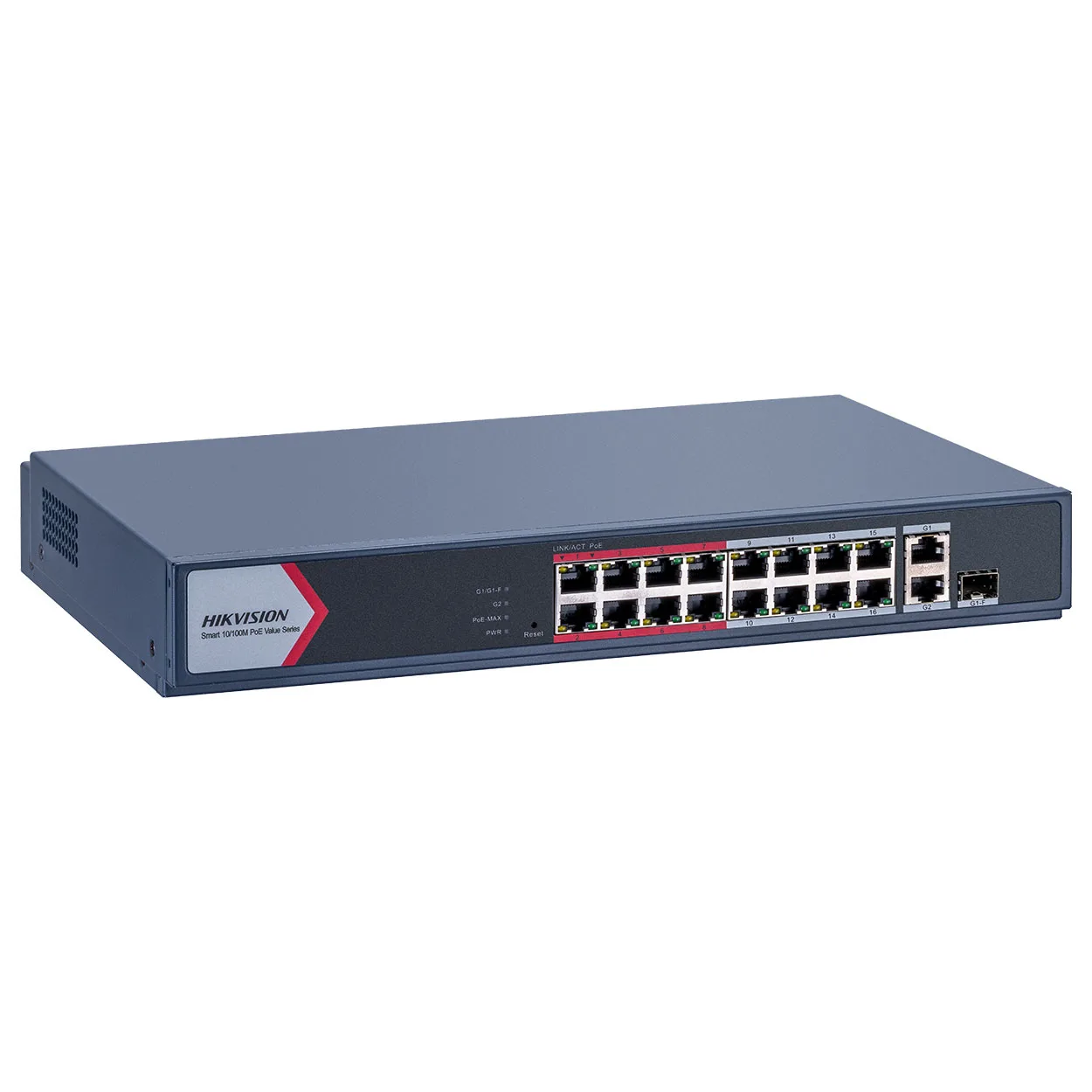 HIKVISION 16port PoE 230w 2-SFP 10/100 Yönetilebilir Switch DS-3E1318P-EI/M