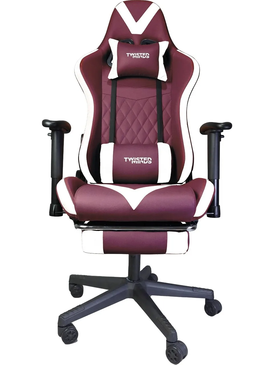 TWISTED MINDS TM8250 Comfort E-Spor Bordo/Beyaz Oyuncu Koltuğu görsel 4