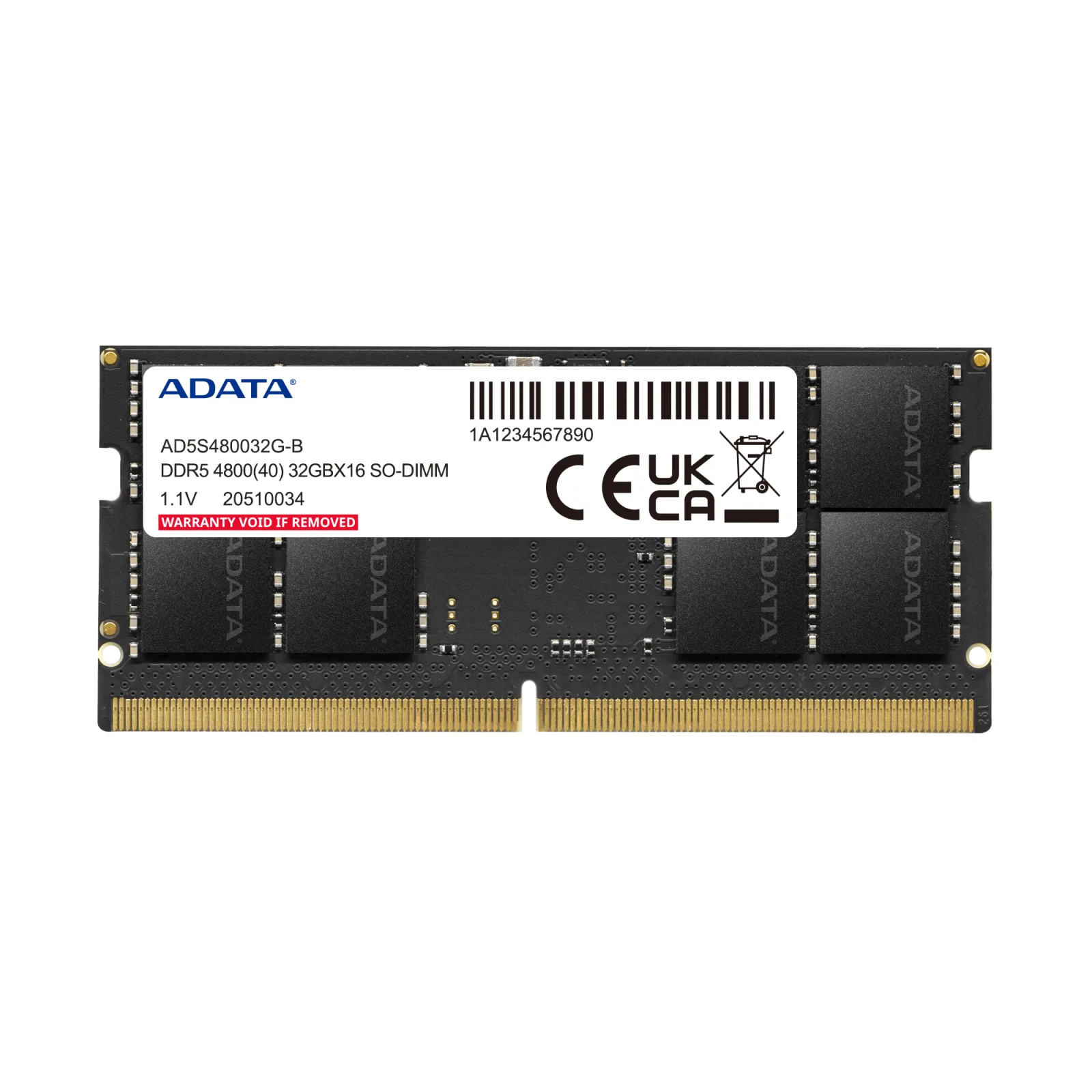 ADATA 32GB DDR5 4800MHZ CL46 Notebook RAM Value AD5S480032G-B görsel 2