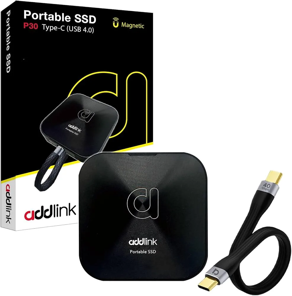 ADDLINK 2TB P30 AD2TBP30B4K 4000-3600MB/s TYPEC SSD Harici Disk görsel 2