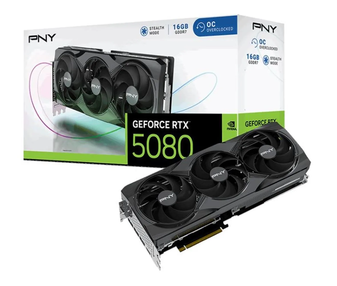 PNY RTX5080 16GB GDDR7 256bit HDMI DP PCIe 5.0 VCG508016TFXPB1 görsel 6