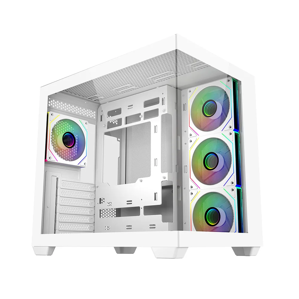 COOLERMASTER ELİTE 681 TG 850W 80+ Gold E681-WHNN85-S00 4x12cm ARGB Beyaz Gaming MıdTower PC Kasası görsel 5