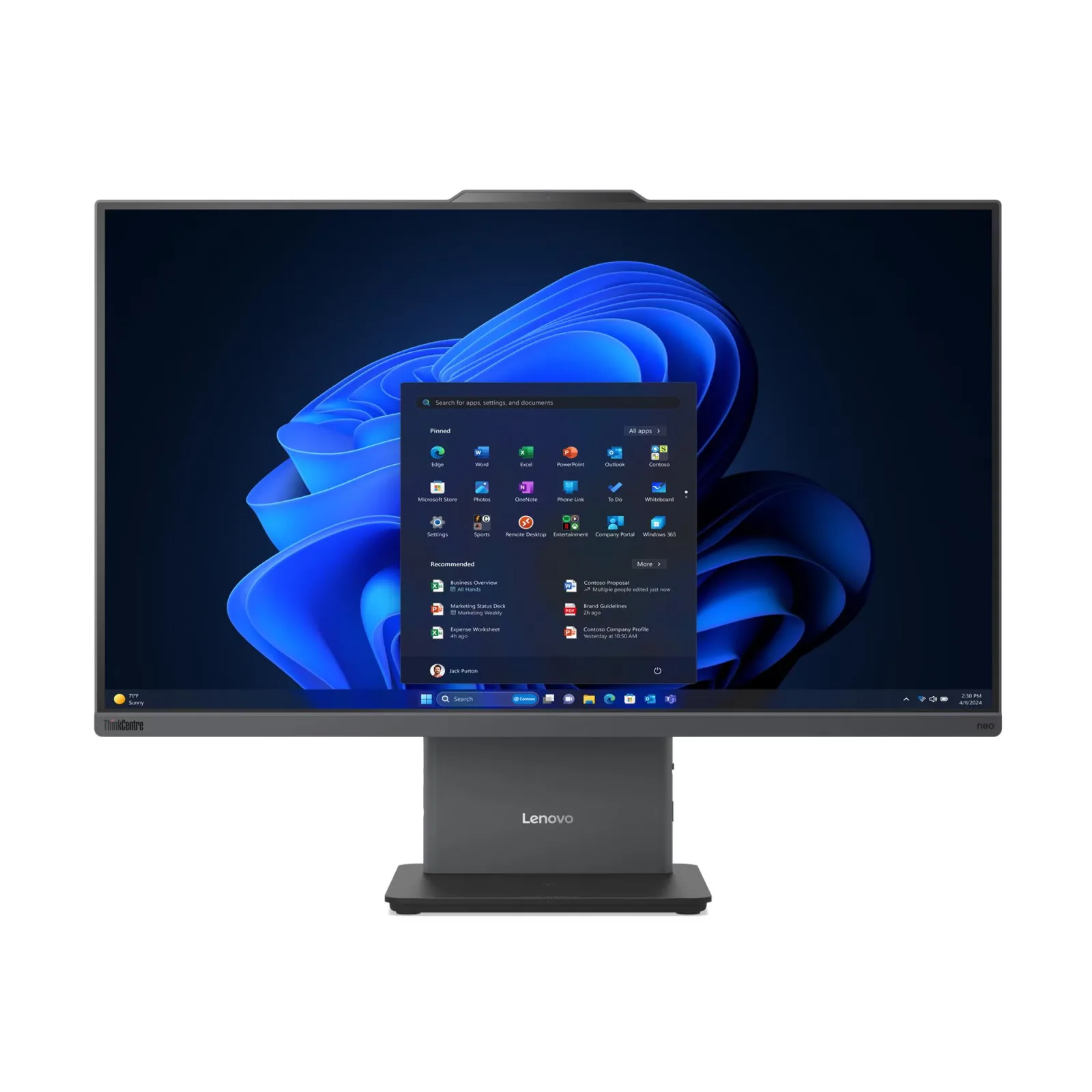 LENOVO 23.8" Aio Dokunmatik Core i7 13620H - 16GB DDR5 - 512 M2 NVME - Fdos / Neo 50A 12SCA0CNTR görsel 8